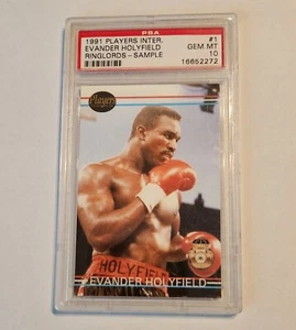 1991 Ringlords Evander Holyfield #1 Sample Oversized PSA 10 GEM MINT - Picture 1 of 2