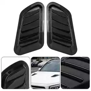 Car Hood Vent Scoop Kit Cold Air Flow Intake Louvers Cooling Bonnet Cover Black - Bild 1 von 8