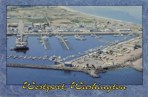 Postal WA: Vista aérea, Westport, Washington, sin publicar 4x6 - Imagen 1 de 2