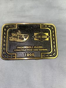 Blaw Knox Ingersoll Rand 1998 Belt Buckle Advertiser  DynaBuckle Solid Brass New - Picture 1 of 2