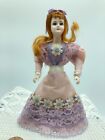 Porcelain Maiden Young Woman Long Dress Red Hair 1:12 Dollhouse