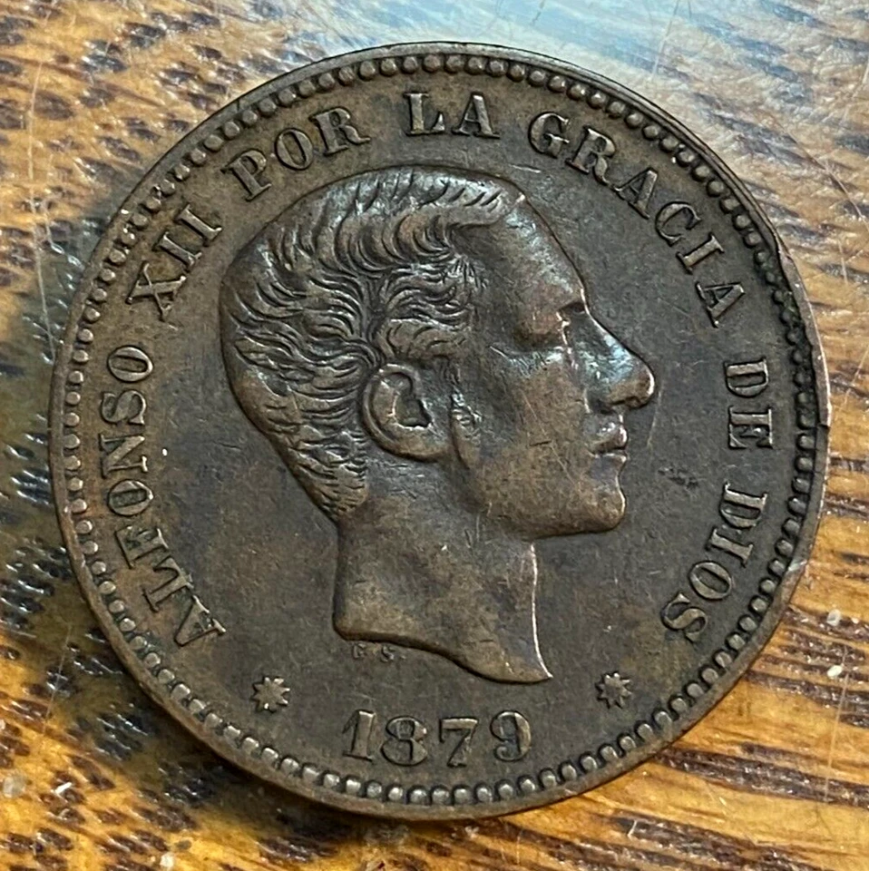 1879-OM España 5 Céntimos Elección Original XF+ KM-663 CHRC Foto 1 de 2