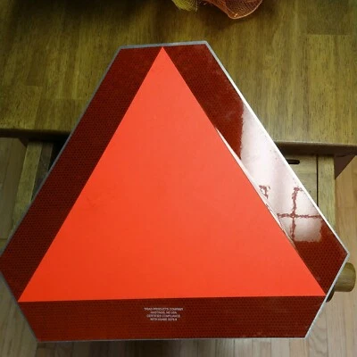 TRIAD PRODUCTS CORPORATION Slow Moving Vehicle Steel Sign Alert Tractor Equipment Triangle Car Signs