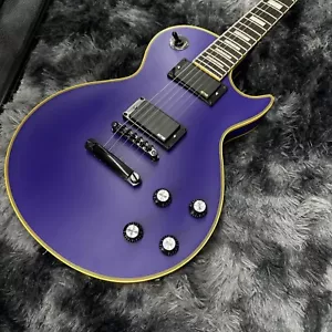 LP purple matte-effect electric guitar EMG pickups and black fretboard 6 strings - Picture 1 of 19
