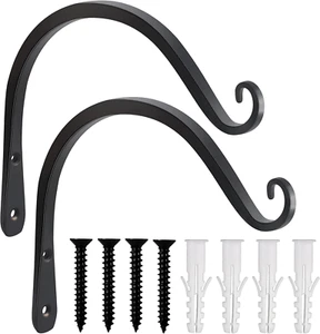 2 Pack 8 Inch Plant Hangers Outdoor Metal Hanging Plant Bracket Bird Feeder Plan - Picture 1 of 12