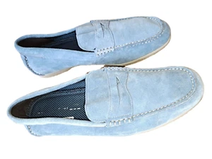 Rockport Moccasin Slip-On Loafers Shoe Blue Adidas Sole UK10.5 - Picture 1 of 10
