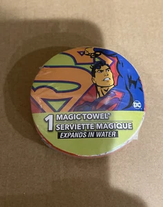 Superman, Magic Towel, Expands In Water, Soak In Warm Water & Watch It Grow. NEW - Picture 1 of 4