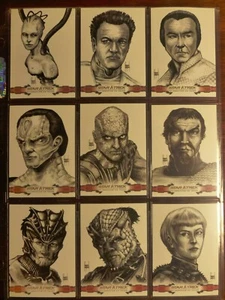 Star Trek 40th Anniversary Complete Artifex Villains Chase Card Set VP1-9 - Picture 1 of 2