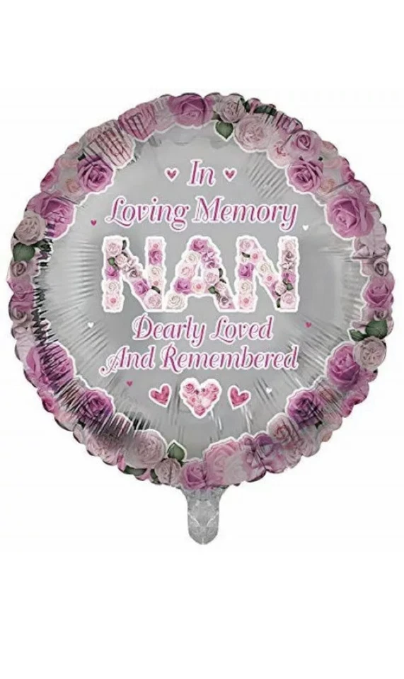 In Loving Memory of NAN Round Remembrance Balloon. Fast And Free Delivery. — 第 1/1 张图片