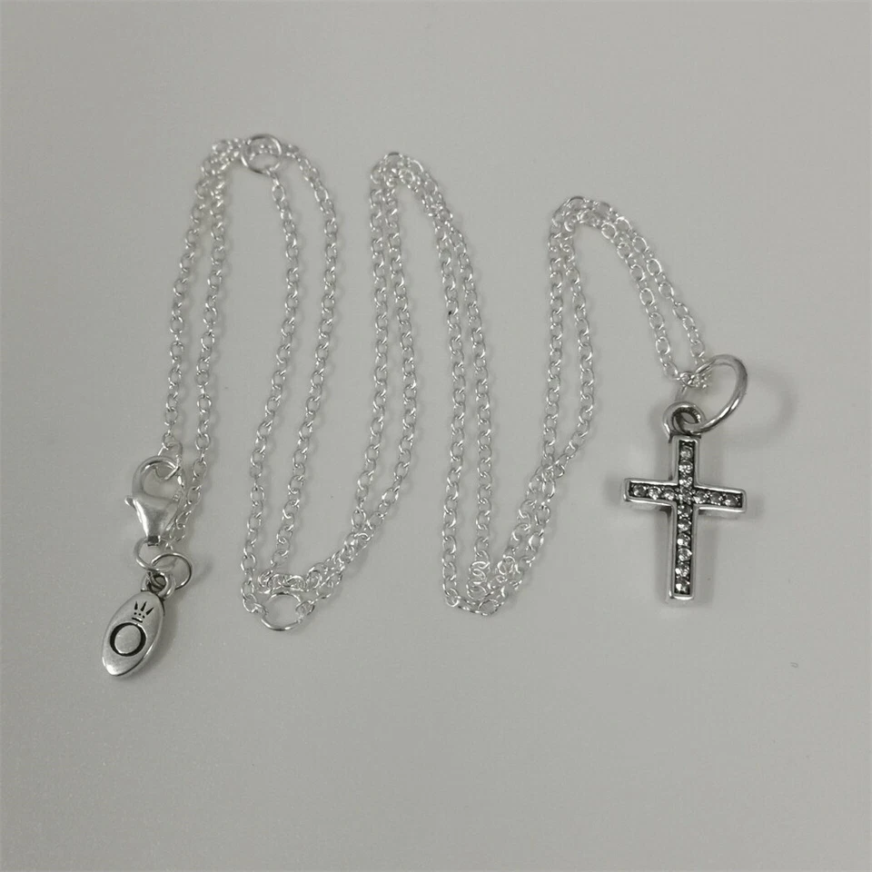 set pandora sparkling cross pendant necklace - Изображение 1 из 4