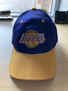 Vintage Los Angeles Lakers Hat Cap Snap Back Logo 7 Purple NBA Basketball READ - Picture 1 of 3