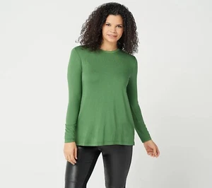 Top H by Halston Pequeño Rosa Perla Essentials Manga Larga Cuello Redondo - Imagen 1 de 4