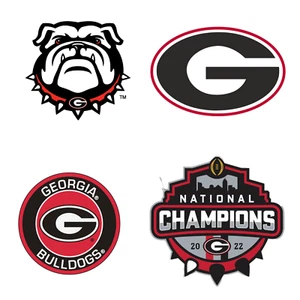 Georgia Bulldogs NCAA Edible Image Toppers. Edible Round Pre Cut Stickers. - Picture 1 of 1