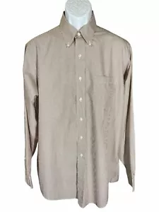 Camisa Brooks Brothers manga larga color tostado rayas abotonadas para hombre talla 16 (4/5) - Imagen 1 de 5