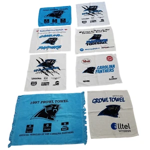 Vintage Carolina Panthers Spieltag Rallye Handtuch Menge 8 Sponsor Werbung Werbegeschenke - Bild 1 von 19