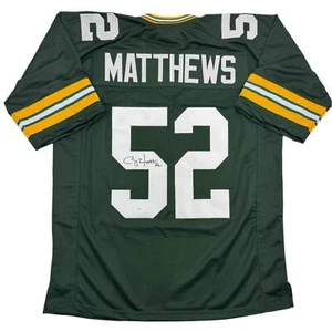 Autographed/Signed Clay Matthews Green Bay Green Football Jersey JSA COA - Picture 1 of 4