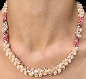 HAWAIIIANISCHER 100 % NIIHAU 19-5/8" KIPONA LEI MIT PIKAKE UND MAUNA LOA STIL - Bild 1 von 4