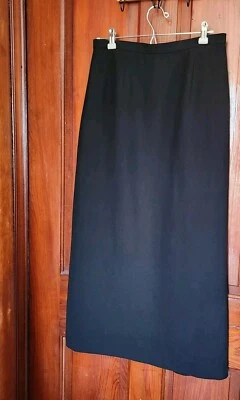 Vintage Preston & York Black Long Skirt Size 10 Business Attite  - Image 1 of 4