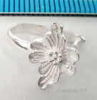 1x STERLING SILVER BRIGHT FLOWER PENDANT BAIL PINCH CLASP #1751