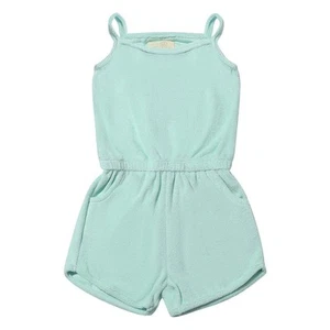 New Vignette Shelby green cotton terry romper, girls 5,NWT - Picture 1 of 2