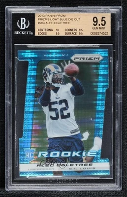 2013 Panini Prizm Light Blue Pulsar Die-Cut /15 Alec Ogletree BGS 9.5 Rookie RC - Image 1 of 2
