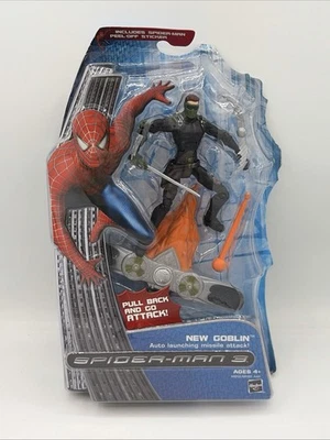 Hasbro Spider-Man 3 2007 nueva figura de acción Goblin Missile Attack nueva en caja Foto 1 de 4
