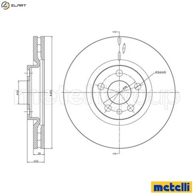 2x BRAKE DISC 23-0615C FOR PEUGEOT EXPERT/Van/Platform/Chassis 807 FIAT 2.2L 807 - Image 1 of 4