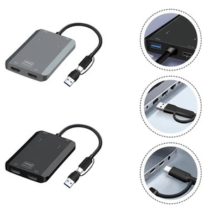 Dual HD Adapter USB C USB A 3 0 für mehr Produktivität mit Monitoren - Bild 1 von 14