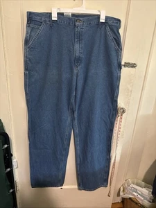 Carhartt Jeans Mens 42x36 Blue B13 STW Original Dungaree Fit Carpenter Pants - Picture 1 of 15
