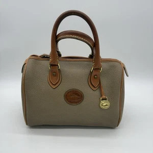 Vintage Dooney and Bourke Handbag Purse Beige - Picture 1 of 11