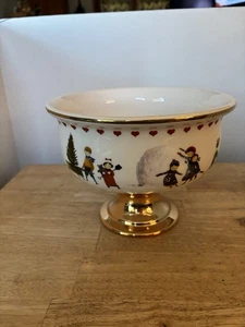 Vintage 2000 Charles Wysocki Christmas Love Bowl from Teleflora - Picture 1 of 6