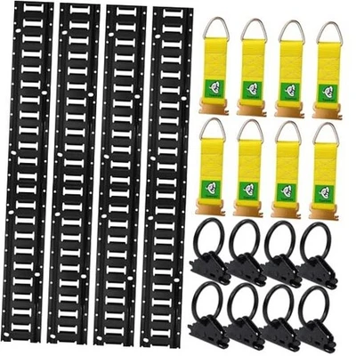8' E Track Tie Down Rail Kit with Accessories (20 Pack) - Heavy 8Ft - 20pcs - Image 1 of 4