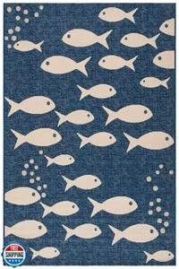 Safavieh Courtyard Collection 2' x 3'7" Navy/Beige CY6012 Indoor/Outdoor Wat - Bild 1 von 4