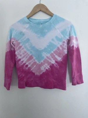 SO Favorite Crew Kids Girls Tie Dye Cotton Blend Crew Neck Sweatshirt Multi M 8 - Image 1 of 4