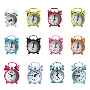 Electronic Retro Cute Mini Alarm Clock Table Clock Round Digital Quartz Clock - Picture 1 of 18