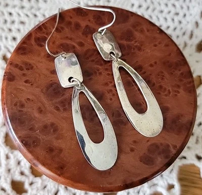 Pendientes de gancho colgantes de 2 niveles RLM Studio Robert Lee Morris plata 925 2,25" L Foto 1 de 4