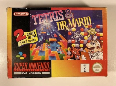 Tetris & Dr Mario SNES Boxed GC PAL - Image 1 of 4