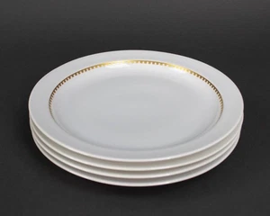 Rosenthal Germany Dentelle Duo Gold & Weiß 7 5/8" Salat Dessert Teller 4er Set - Bild 1 von 3