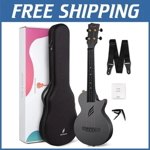 Travel Ukulele Kit with Online Lessons - Black - Picture 1 of 8