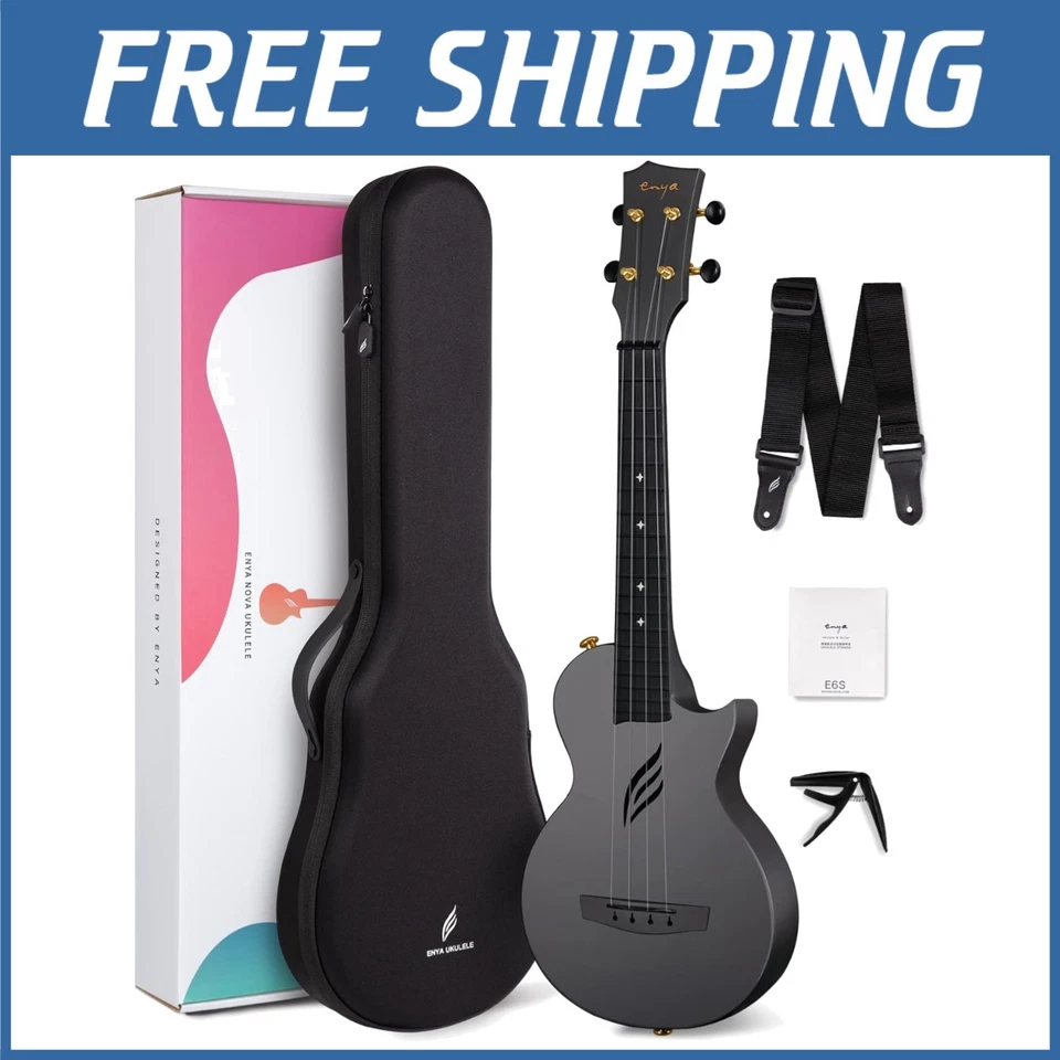 Travel Ukulele Kit with Online Lessons - Black - Image 1 of 4
