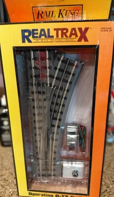 MTH RailKing #40-1020 Operating 0-72 Right Hand Switch New In Box - Image 1 of 2