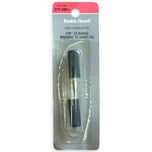 Radioshack Spine Telefono Due Conduttori 1/8" (3.5mm) 274-286A (Confezione da 2) - NUOVO - Foto 1 di 2