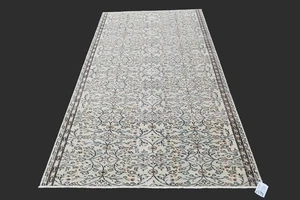 Vintage Turkish Oushak Rug, Beige 5x8 ft, Handmade Wool, Bohemian Anatolian - Picture 1 of 9