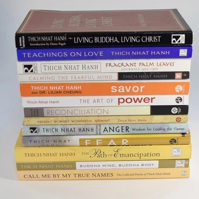 THICH NHAT HANH Lot of 13 Books - Mindfulness Zen Buddhism Love Savor Fear Anger - Image 1 of 4