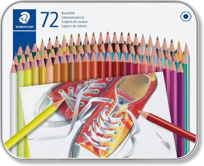 STAEDTLER 175 M72 Coloured Pencils - Assorted Colours (Tin of 72) - Image 1 of 4