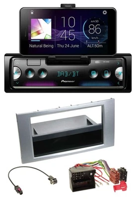 Pioneer USB MP3 Bluetooth DAB Autoradio für Ford Fiesta Focus 2004-2008 silber - Bild 1 von 4