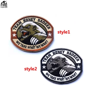 Funny Team Honey Badger We Take What We Want Embroidered Hook and Loop Morale Pa - Picture 1 of 3