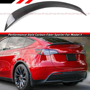 For 2020-2024 Tesla Model Y V Style Sport Carbon Fiber Trunk Lid Spoiler Wing - Bild 1 von 6