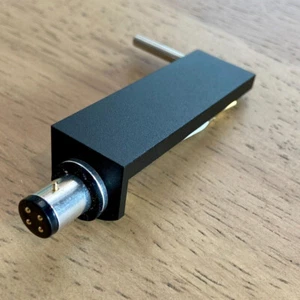 Universal Black Cartridge Turntable Headshell Stainless Lift w/OFC Lead Wire- - Picture 1 of 10