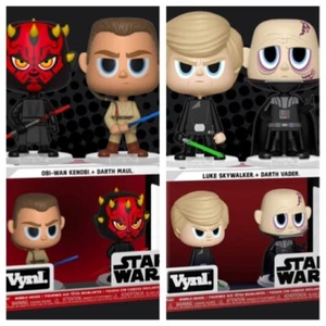 Star Wars Obi Wan Kenobi & Darth Maul/Luke Skywalker & Darth Vader Vynl 2 Packs. - Picture 1 of 3